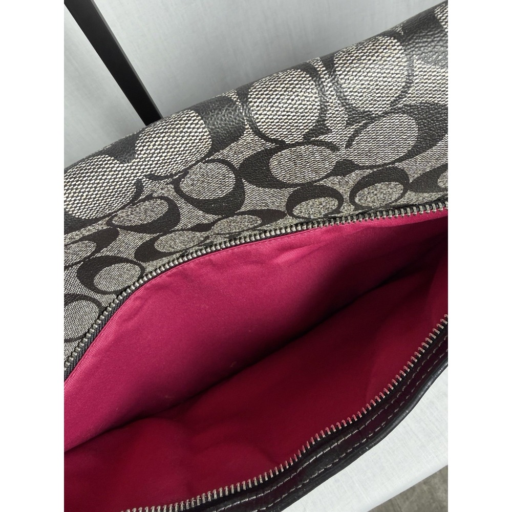 Coach Ashley Signature‎ Coated Canvas Flap Closure Messenger Diaper Shoulder Bag - Picture 8 of 16
